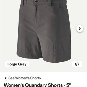 Patagonia Women's Forge Grey Quandary Shorts